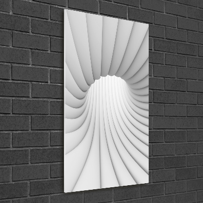 Cuadro de vidrio templado 4mm para pared vertical Túnel abstracto