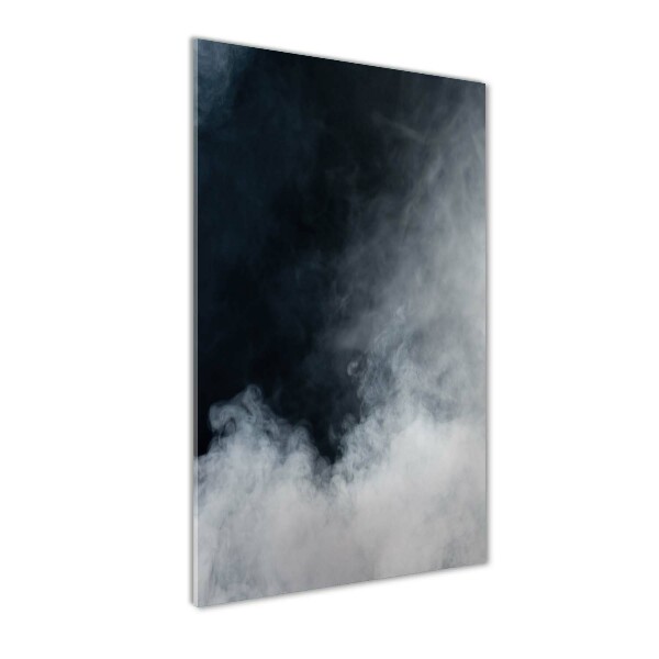 Fotocuadro de cristal elegante para hogar vertical Humo blanco