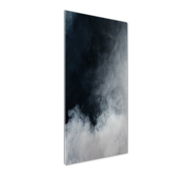 Fotocuadro de cristal elegante para hogar vertical Humo blanco