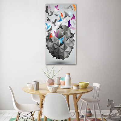 Fotocuadro de cristal elegante para hogar vertical Libertad de papel