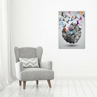 Fotocuadro de cristal elegante para hogar vertical Libertad de papel