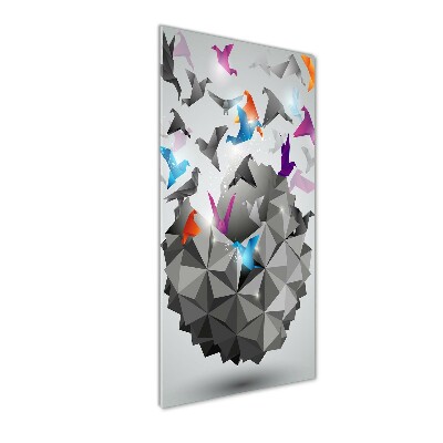 Fotocuadro de cristal elegante para hogar vertical Libertad de papel