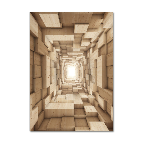 Cuadro decorativo en cristal con canto pulido vertical Telas coloridas