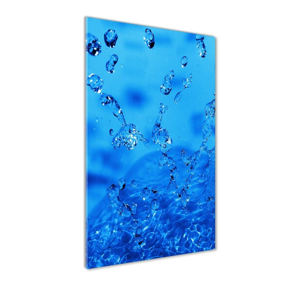 Cuadro de vidrio templado 4mm para pared vertical Gotas de agua