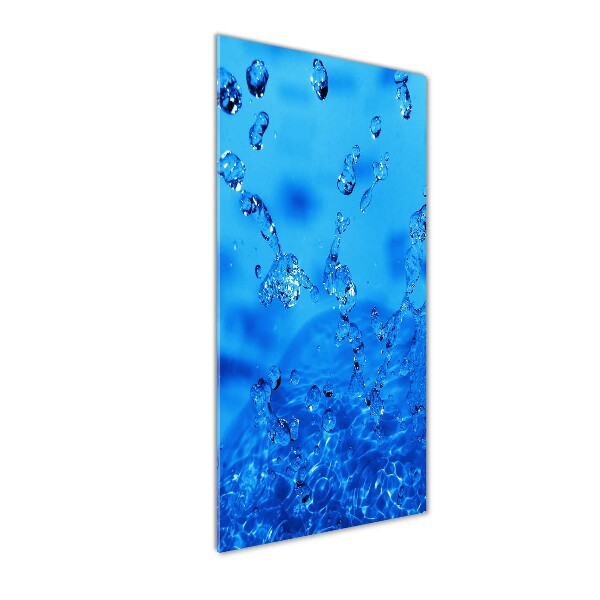 Cuadro de vidrio templado 4mm para pared vertical Gotas de agua