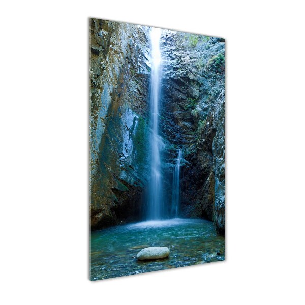 Fotocuadro de cristal elegante para hogar vertical Cascada