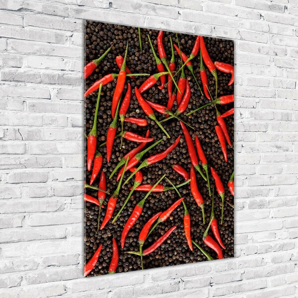 Cuadro de vidrio templado 4mm para pared vertical chiles