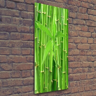 Fotocuadro de cristal elegante para hogar vertical bosque de bambú