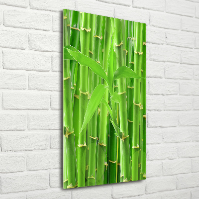 Fotocuadro de cristal elegante para hogar vertical bosque de bambú