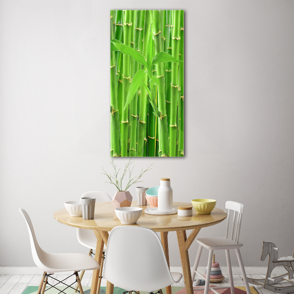 Fotocuadro de cristal elegante para hogar vertical bosque de bambú