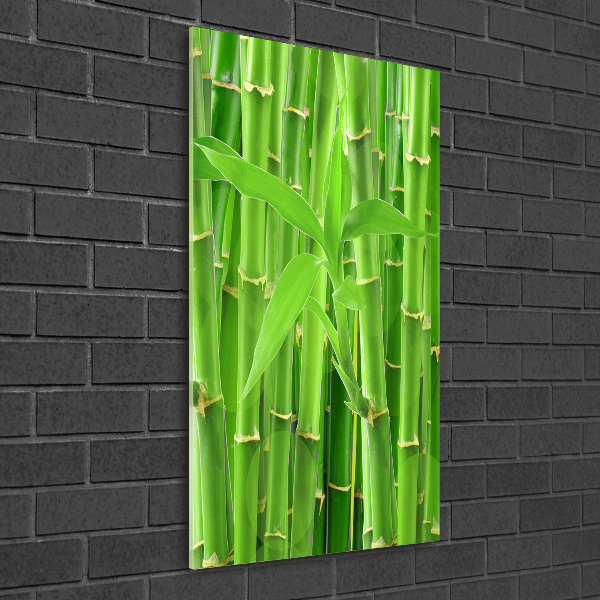 Fotocuadro de cristal elegante para hogar vertical bosque de bambú