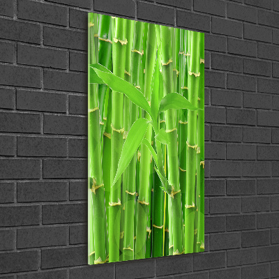 Fotocuadro de cristal elegante para hogar vertical bosque de bambú