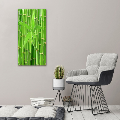 Fotocuadro de cristal elegante para hogar vertical bosque de bambú