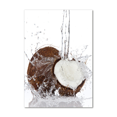 Cuadro de cristal moderno efecto brillo vertical Coco