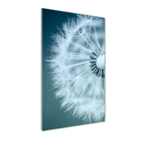 Fotocuadro de cristal elegante para hogar vertical Diente de león