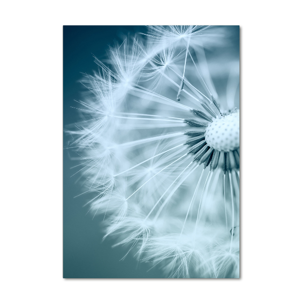 Fotocuadro de cristal elegante para hogar vertical Diente de león