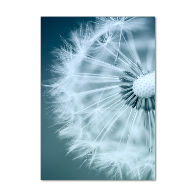 Fotocuadro de cristal elegante para hogar vertical Diente de león
