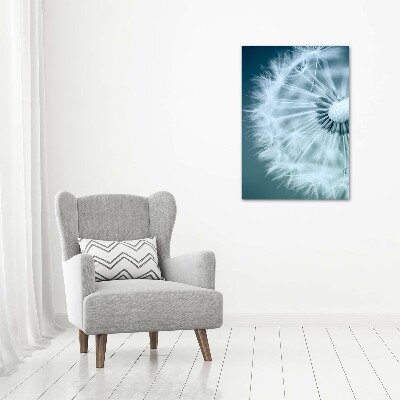 Fotocuadro de cristal elegante para hogar vertical Diente de león