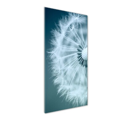 Fotocuadro de cristal elegante para hogar vertical Diente de león