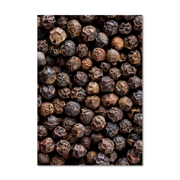 Cuadro de vidrio templado 4mm para pared vertical Granos de pimienta