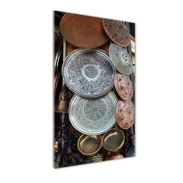 Cuadro de cristal moderno efecto brillo vertical Bazar en Damasco