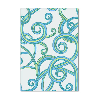 Fotocuadro de cristal elegante para hogar vertical Espirales abstractas