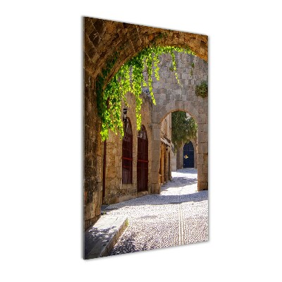 Cuadro de vidrio templado 4mm para pared vertical Calles con encanto