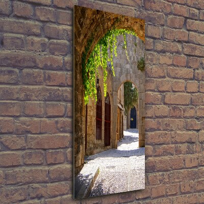 Cuadro de vidrio templado 4mm para pared vertical Calles con encanto