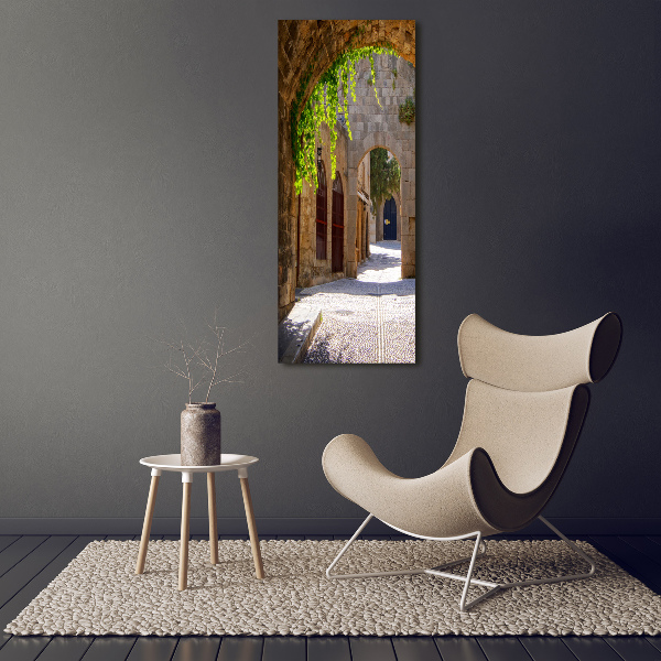 Cuadro de vidrio templado 4mm para pared vertical Calles con encanto