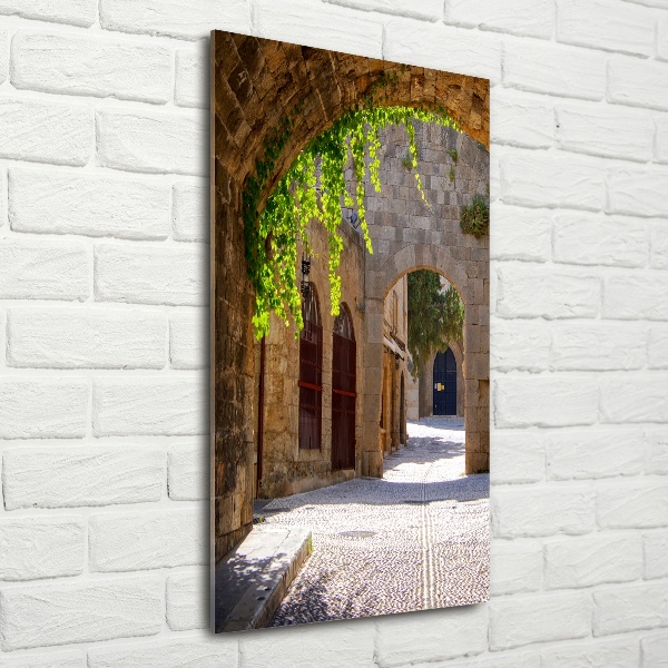 Cuadro de vidrio templado 4mm para pared vertical Calles con encanto