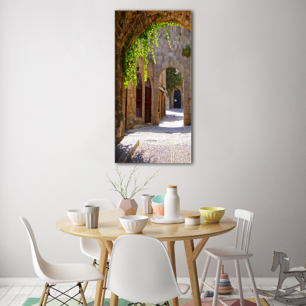 Cuadro de vidrio templado 4mm para pared vertical Calles con encanto