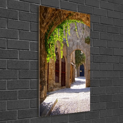 Cuadro de vidrio templado 4mm para pared vertical Calles con encanto