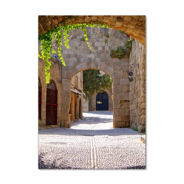 Cuadro de vidrio templado 4mm para pared vertical Calles con encanto