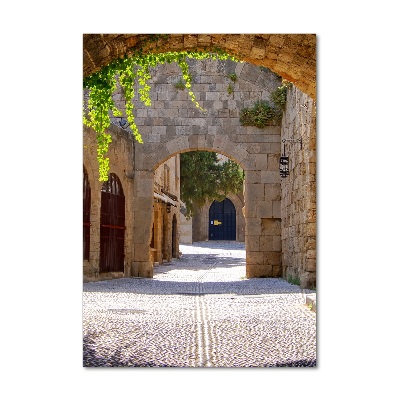 Cuadro de vidrio templado 4mm para pared vertical Calles con encanto
