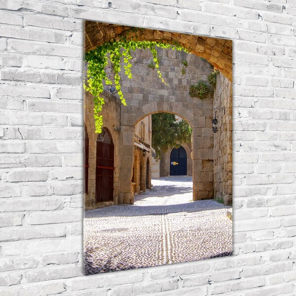 Cuadro de vidrio templado 4mm para pared vertical Calles con encanto