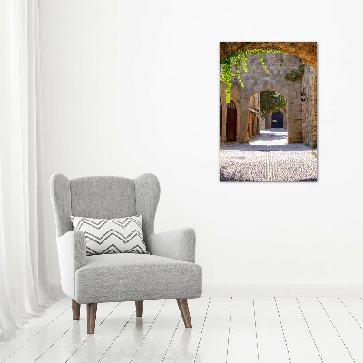 Cuadro de vidrio templado 4mm para pared vertical Calles con encanto