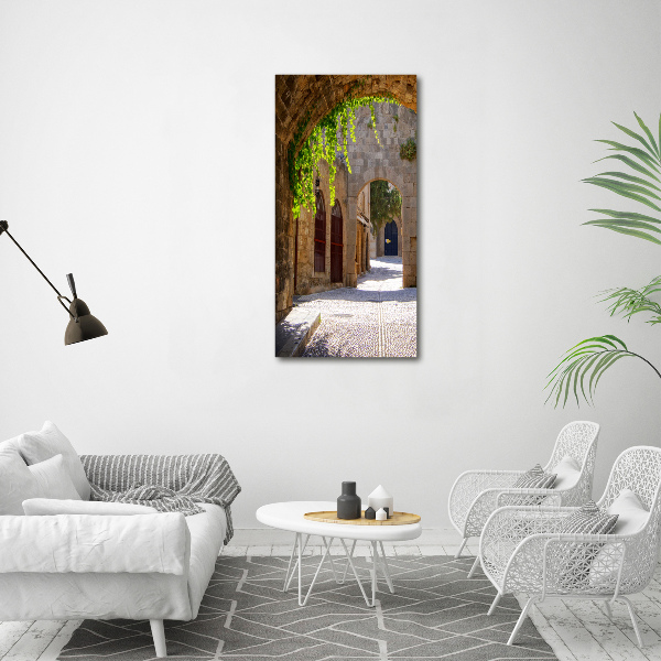 Cuadro de vidrio templado 4mm para pared vertical Calles con encanto