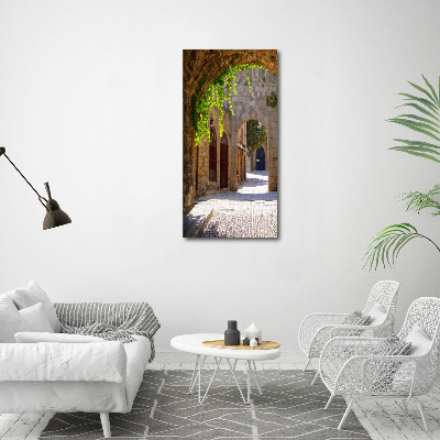 Cuadro de vidrio templado 4mm para pared vertical Calles con encanto