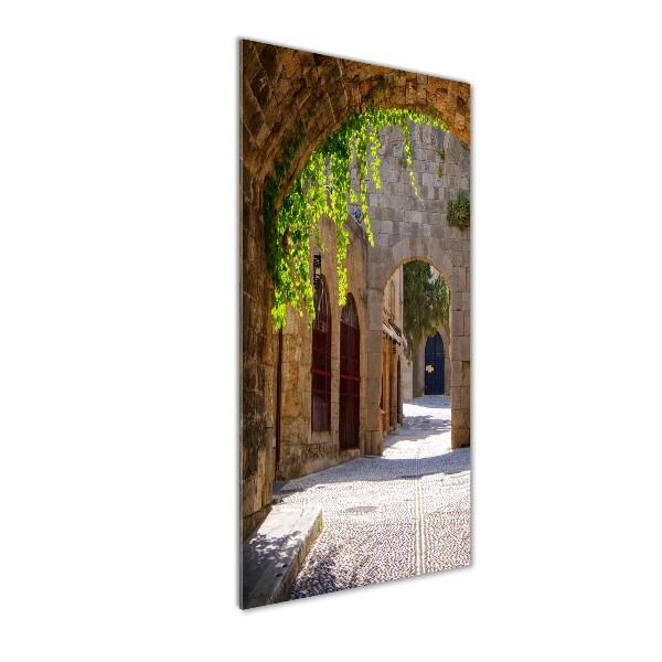 Cuadro de vidrio templado 4mm para pared vertical Calles con encanto