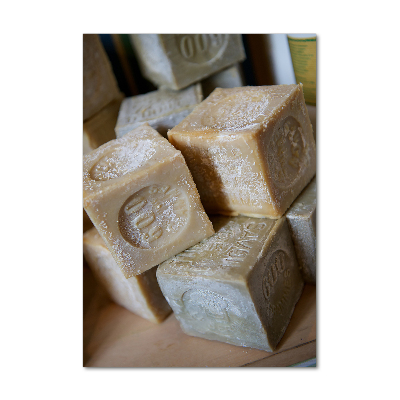 Cuadro decorativo en cristal con canto pulido vertical Jabón