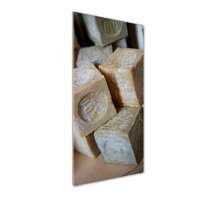 Cuadro decorativo en cristal con canto pulido vertical Jabón