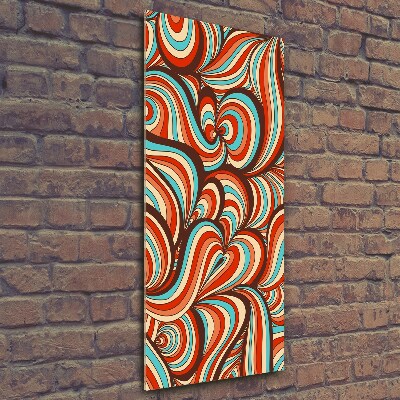 Cuadro de cristal moderno efecto brillo vertical Patrón de remolino