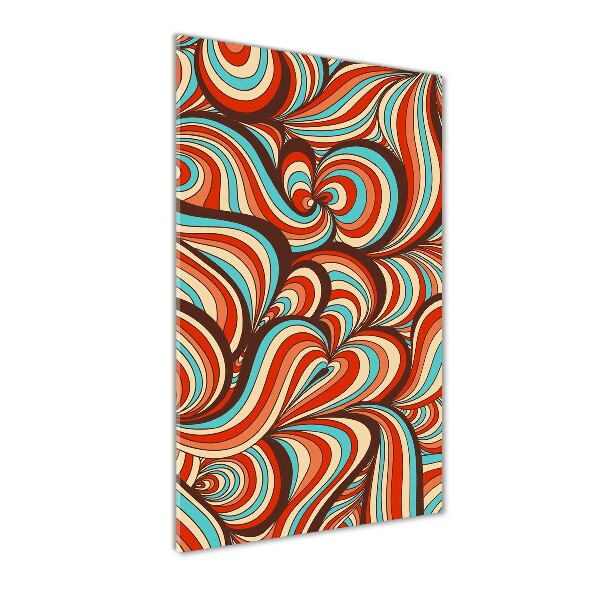 Cuadro de cristal moderno efecto brillo vertical Patrón de remolino