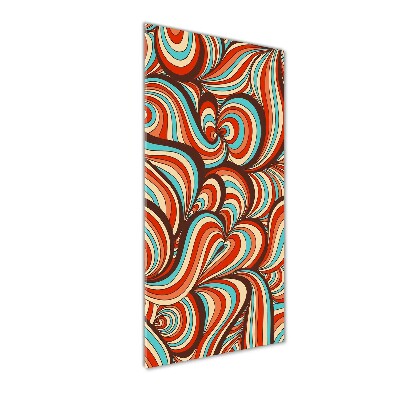 Cuadro de cristal moderno efecto brillo vertical Patrón de remolino