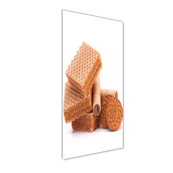 Cuadro decorativo en cristal con canto pulido vertical Galletas