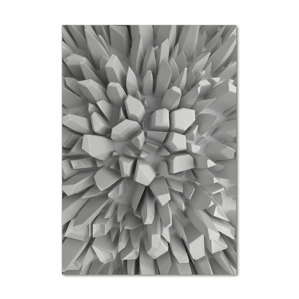 Cuadro de cristal moderno efecto brillo vertical Abstracción 3D