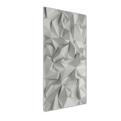 Cuadro decorativo en cristal con canto pulido vertical Abstracción 3D