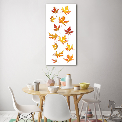 Cuadro de vidrio templado 4mm para pared vertical Hojas de otoño