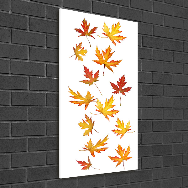 Cuadro de vidrio templado 4mm para pared vertical Hojas de otoño