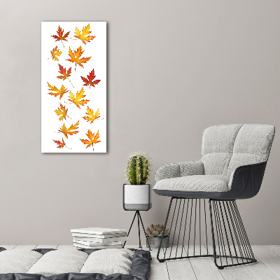 Cuadro de vidrio templado 4mm para pared vertical Hojas de otoño